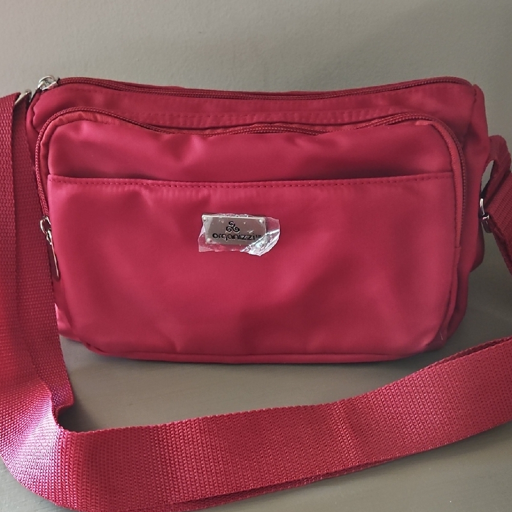 NEW ORGANIZZI ROSE NYLON CROSSBODY
